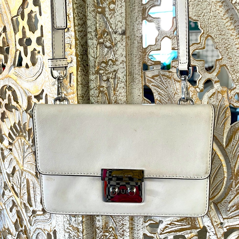 MICHAEL Michael Kors Sloan Editor Leather Shoulder Bag Grey